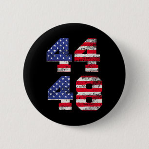 Bóton Redondo 5.08cm 44 48 Obama 2028 48º Presidente Usa Flag