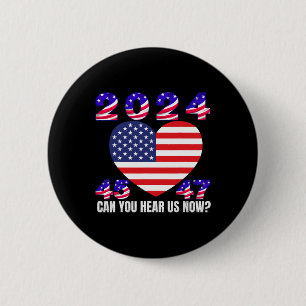 Bóton Redondo 5.08cm 45 E 47 Presidente Donald Trump American Flag 202