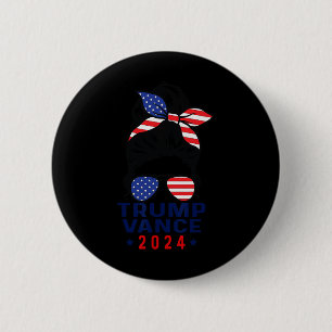 Bóton Redondo 5.08cm 47 Trump Vance 2024 Vp America Election Women Girl