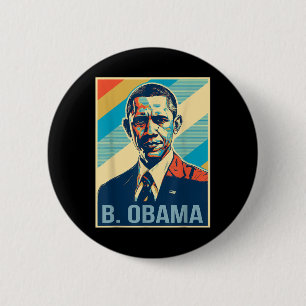 Bóton Redondo 5.08cm 4 De Julho Barack Obama Presidente Retro Patriótic