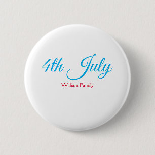 Bóton Redondo 5.08cm 4 de julho dia da independência adicionar nome tex
