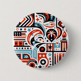 Bóton Redondo 5.08cm 4 de julho Padrão Genérico