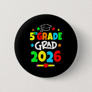 Bóton Redondo 5.08cm 5º ano 2026 quinta série graduado escola primária 