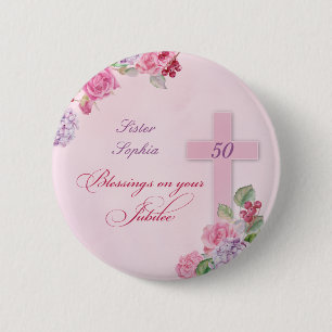Bóton Redondo 5.08cm 50.º aniversário da Vida Religiosa