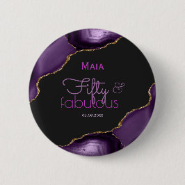 Bóton Redondo 5.08cm 50 e Fabuloso 50º aniversário