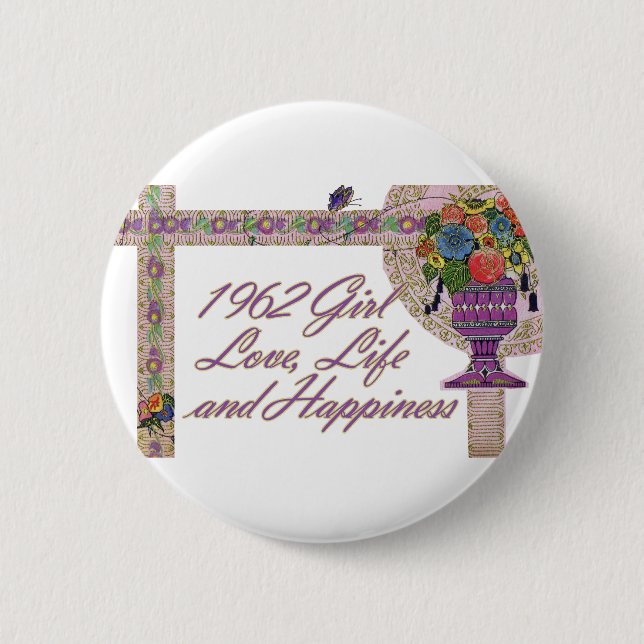 Bóton Redondo 5.08cm 50th Aniversário, 1962 (Frente)