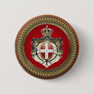 Bóton Redondo 5.08cm [600] Ordem de Malta - Casaco de armas SMOM