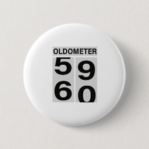 Bóton Redondo 5.08cm 60. º Aniversário OLDOMETER