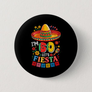 Bóton Redondo 5.08cm 60 anos de idade vamos festa 60º aniversário méxic