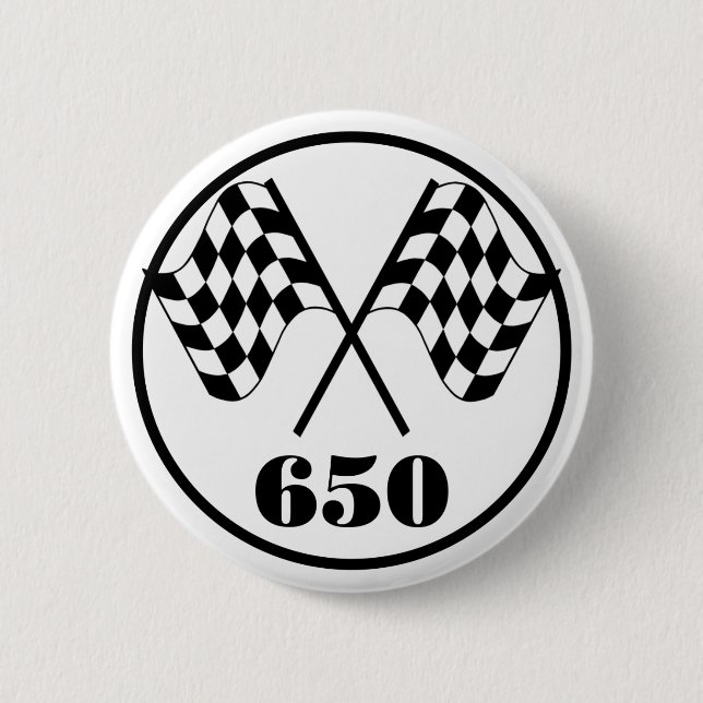 Bóton Redondo 5.08cm 650 bandeiras Checkered (Frente)