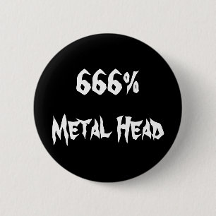 Bóton Redondo 5.08cm 666% Cabeça de metal
