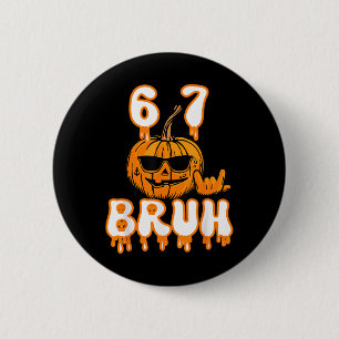 Bóton Redondo 5.08cm 67 Fantasia de Memes de Halloween Brainrot para Cr