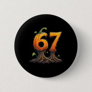 Bóton Redondo 5.08cm 67 Halloween Brainrot Meme 6 7 Números Seis Sete P