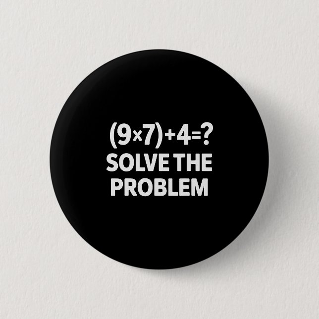 Bóton Redondo 5.08cm 67 Meme Pemdas Professor de Matemática Elementar  (Frente)