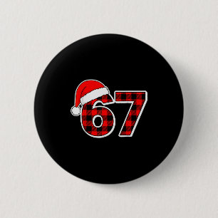 Bóton Redondo 5.08cm 67 Meme Piadas Natal Vermelho Xadrez Pijamas Natal