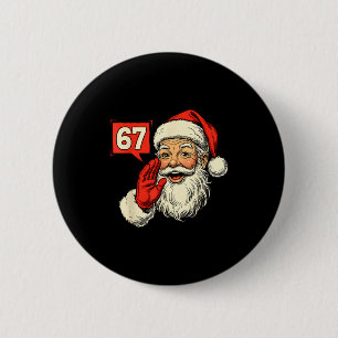 Bóton Redondo 5.08cm 67 Meme Seis Sete Papai Noel Natal Divertido Gen Z