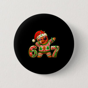Bóton Redondo 5.08cm 67 Natal 6 7 Meme Homem de Biscoito Xmas Pijamas