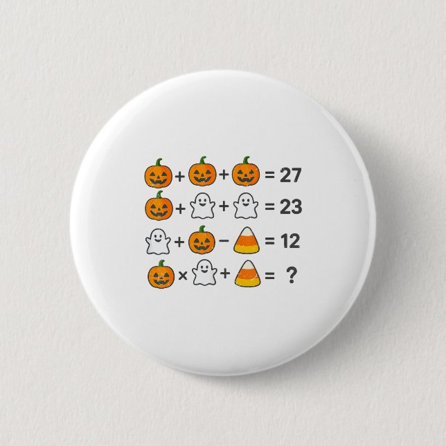 Bóton Redondo 5.08cm 67 Order Operations Math Teacher Halloween Costume (Frente)