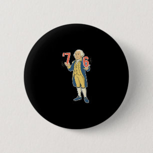 Bóton Redondo 5.08cm 67 Piadas George Washington Meme Six Seven Geração