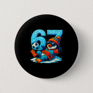 Bóton Redondo 5.08cm 67 Presente de Meme de Inverno Engraçado de Futebo