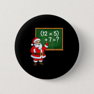 Bóton Redondo 5.08cm 67 Professor Natal Papai Noel Seis Sete Meme Brain