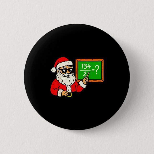 Bóton Redondo 5.08cm 67 Professor Papai Noel Natal Seis Sete Meme Brain (Frente)