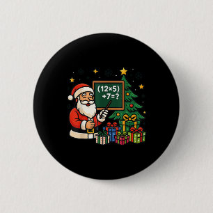 Bóton Redondo 5.08cm 67 Professor Papai Noel Natal Seis Sete Meme Brain