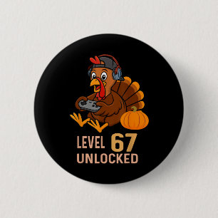 Bóton Redondo 5.08cm 67 Rapazes do Dia de Ação de Graças Peru Gamer Sei
