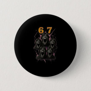 Bóton Redondo 5.08cm 67 Seis Sete Contrabando 6 7 Design de Meme Engraç
