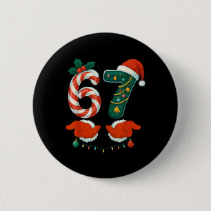 Bóton Redondo 5.08cm 67 Six Seven 6 7 Meme Personalizado Casal Natal Ta