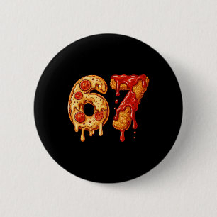Bóton Redondo 5.08cm 67 Six Seven 6-7 Pizza E Nugget De Frango - Brainr