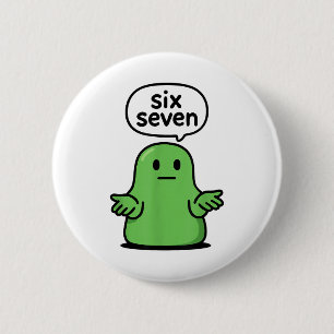 Bóton Redondo 5.08cm 67 Six Seven 6-7 Slime de Blob Verde - Bra Diverti