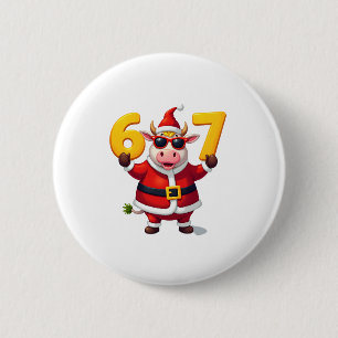Bóton Redondo 5.08cm 67 Unicórnio de Natal 6 7 Meme para Meninas Crianç