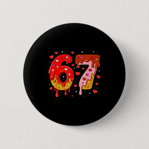 Bóton Redondo 5.08cm 6 7 Gotejamento de Creme Seis Sete Meme Dia dos Na