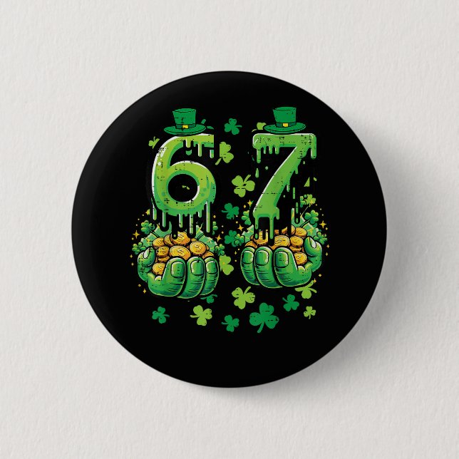 Bóton Redondo 5.08cm 6 7 St Patricks Day (Frente)