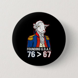 Bóton Redondo 5.08cm 76 Maior Que 67 George Washington História Diversã