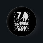 Bóton Redondo 5.08cm 7 Birthday Boy Ice Hockey Kids 7 Anos Festa<br><div class="desc">7 Birthday Boy Ice Hockey Kids 7 Anos de Festa Dotada</div>
