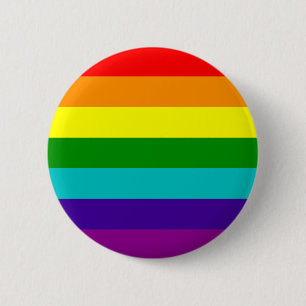 Bóton Redondo 5.08cm 7 Botão de Sinalizador de Orgulho gay do Arco-Ír