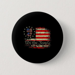 Bóton Redondo 5.08cm 8647 Trump 86 47 Bandeira dos EUA Nós, o Povo Impe