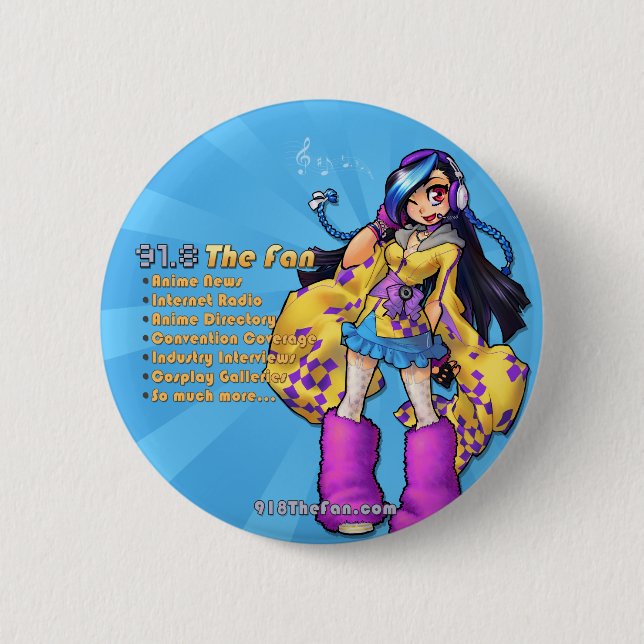 Bóton Redondo 5.08cm 91,8 O botão (Frente)