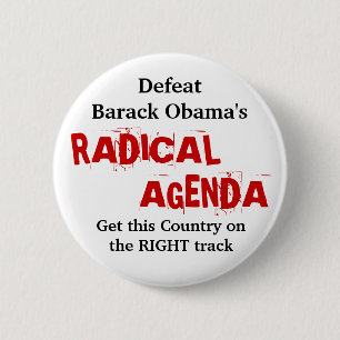Bóton Redondo 5.08cm A AGENDA RADICAL de Barack Obama da derrota…