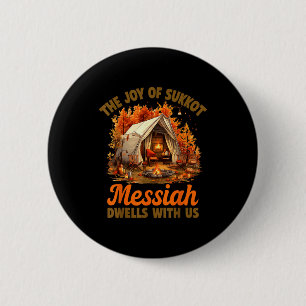 Bóton Redondo 5.08cm A Alegria do Sukkot Messias Mora Conosco Ho