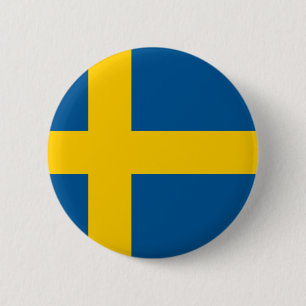 Bóton Redondo 5.08cm A bandeira da suecia