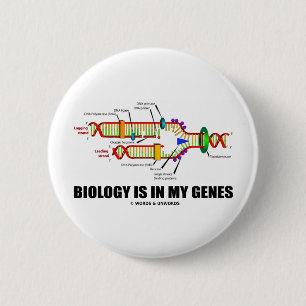 Bóton Redondo 5.08cm A biologia está em meus genes (a réplica do ADN)