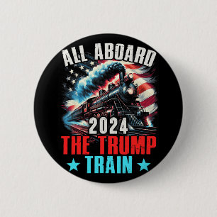 Bóton Redondo 5.08cm A Bordo Do Trem De 2024 Trump 2024 Americano