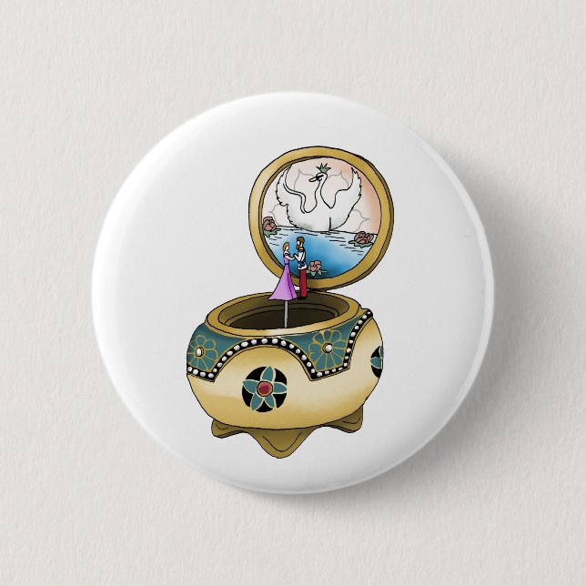 Bóton Redondo 5.08cm A caixa de música (Frente)