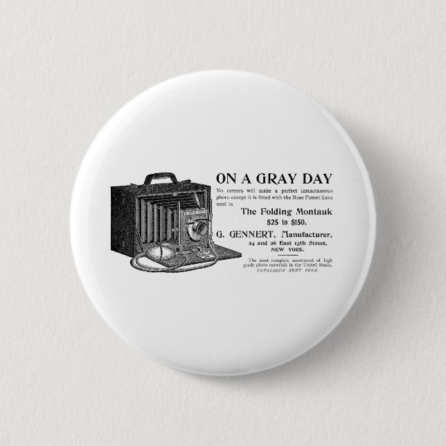 Bóton Redondo 5.08cm A câmera de dobramento de Montauk (Frente)