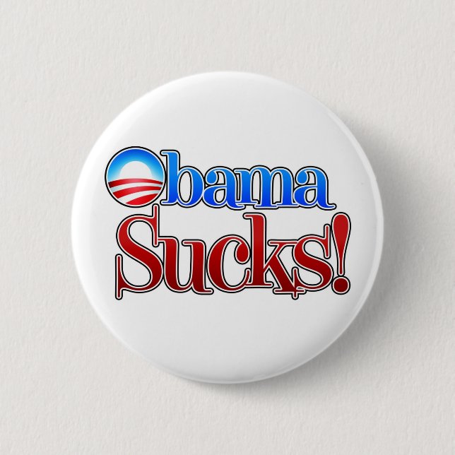 Bóton Redondo 5.08cm A caserna Obama suga (Frente)