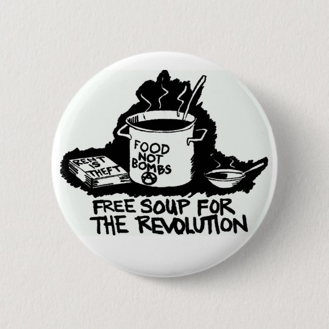 Bóton Redondo 5.08cm a comida não bombardeia o botão (Frente)