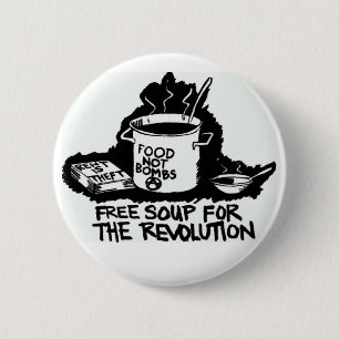 Bóton Redondo 5.08cm a comida não bombardeia o botão